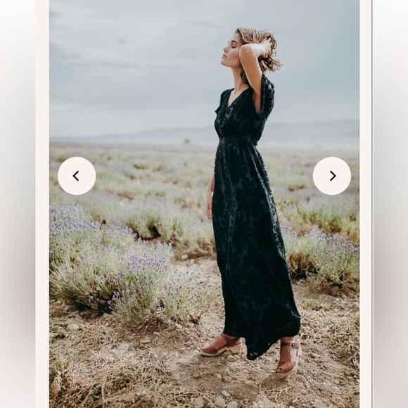 Navy Maxi Texture Dress XL - Picture 4 of 8